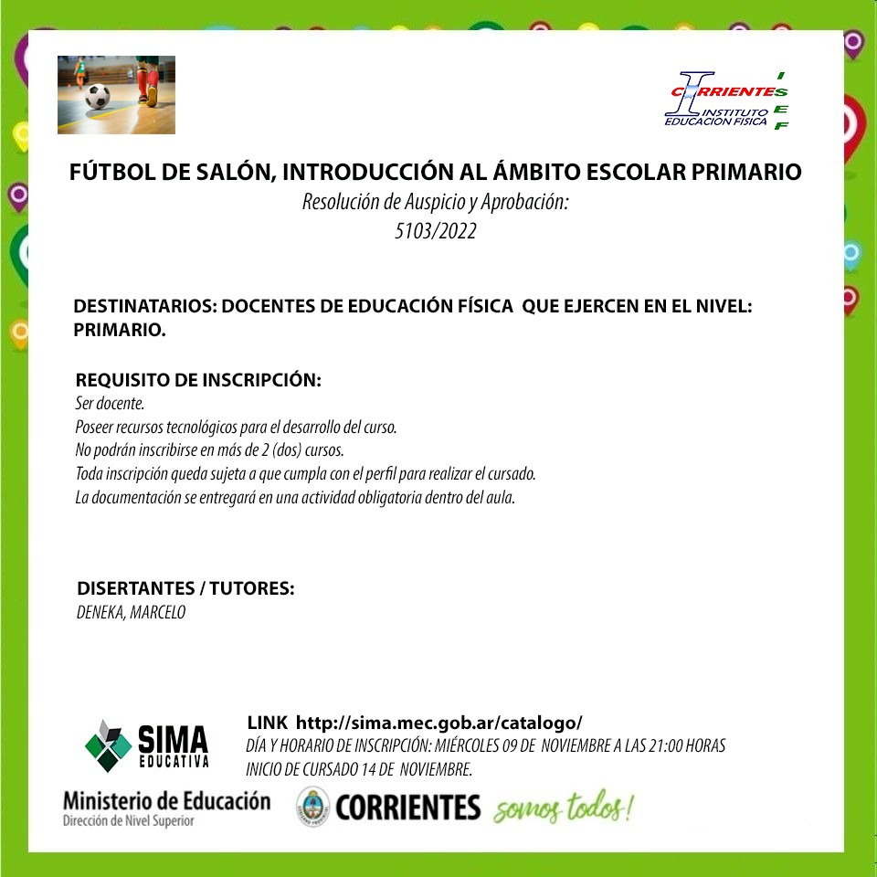 Curso para capacitación docente - FutbolFlorida